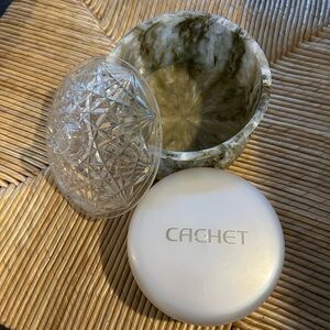 Cachet Crystal and Marble Candle Holder